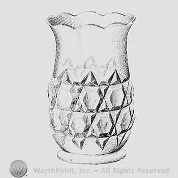 Glass pattern: Red Block; celery vase.