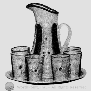 Glass pattern: unnamed; lemonade set.