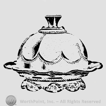 Glass pattern: Empress; butter and cover.