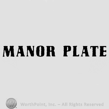 MANOR PLATE written with uppercase letters. 