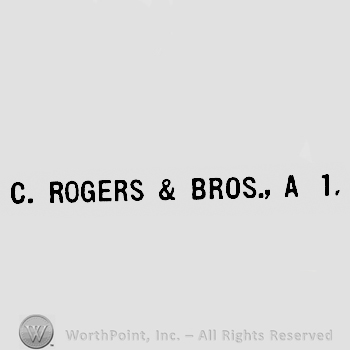C. ROGERS & BROS, A 1 written with uppercase letters. 