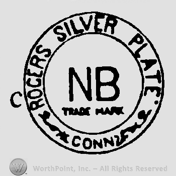 ROGERS SILVER PLATE written inside of a circle;N B TRADE MARK written in the middle and letter C just outside of the circle.