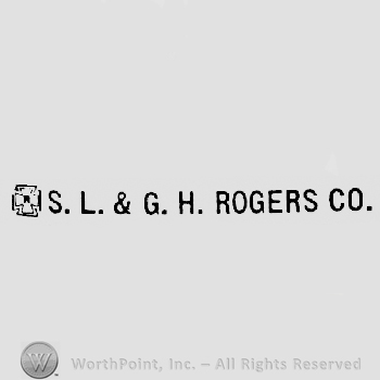 A cross with written words: S.L.& G.H. ROGERS CO.on the right side.