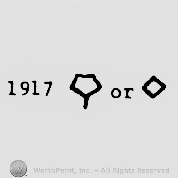 A hexagone and a diamond preceded by number 1917