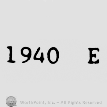 Letter E preceded by number 1940.