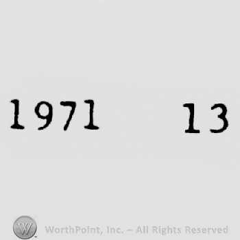 Number 13 preceded by number 1971.