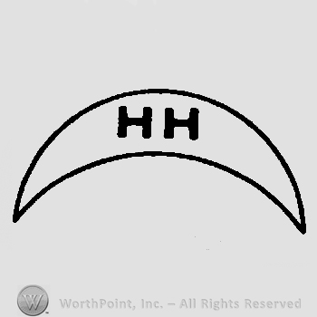 A crescent with two letters H written inside.
