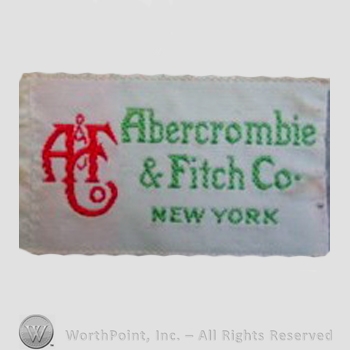 Clothing label : Abercrombie & Fitch.
