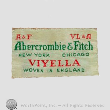 Clothing label : Abercrombie & Fitch.