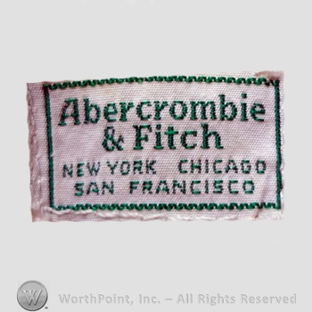 Clothing label : Abercrombie & Fitch.