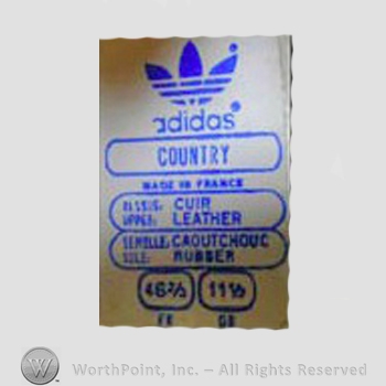 Clothing label : Adidas.