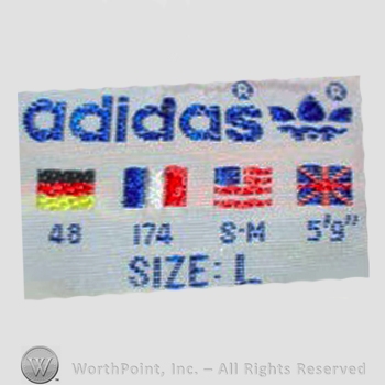 Clothing label : Adidas.