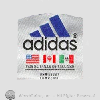 Clothing label : Adidas.