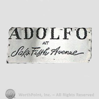 Clothing label : Adolfo.