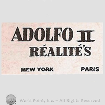 Clothing label : Adolfo.