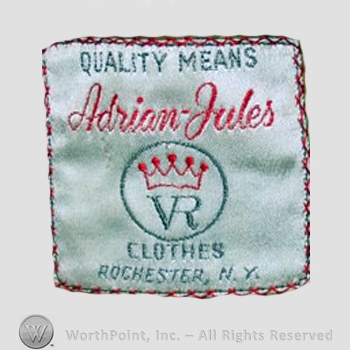 Clothing label : Adrian Jules, Ltd.