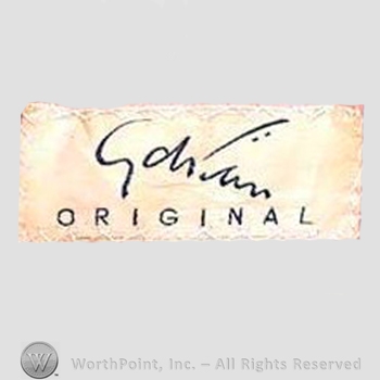 Clothing label : Gilbert Adrian.