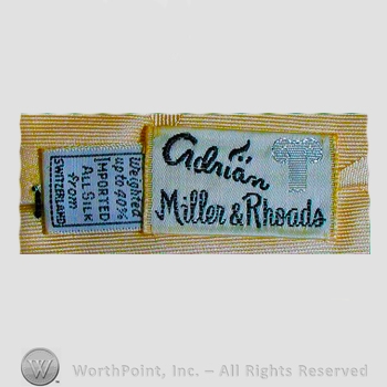 Clothing label : Gilbert Adrian.