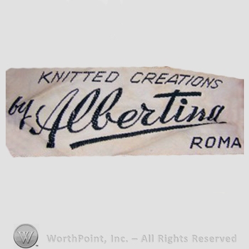 Clothing label : Albertina Giubbolini.