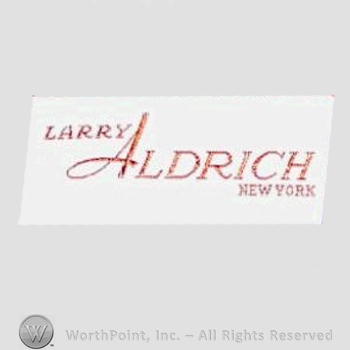 Clothing label : Larry Aldrich.