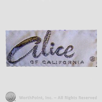 Clothing label : Alice of California.