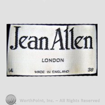 Clothing label : Jean Allen.