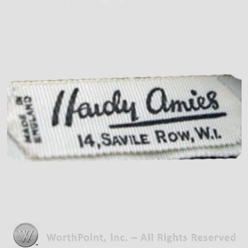 Clothing label : Hardy Amies.