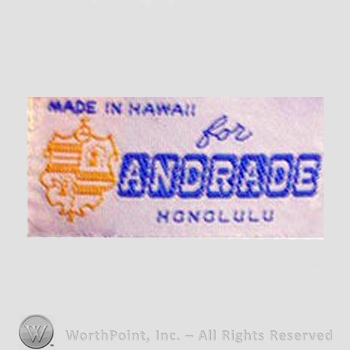 Clothing label : Andrade Resort Shops.