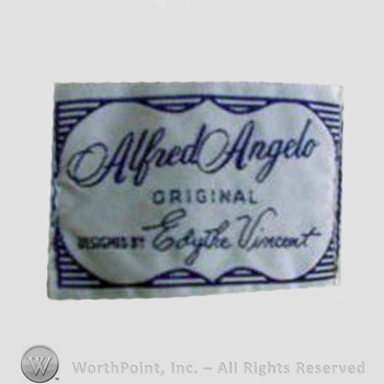 Clothing label : Alfred Angelo.