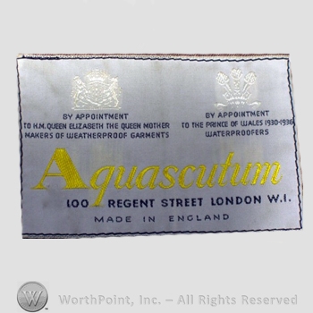 Clothing label : Aquascutum.