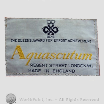 Clothing label : Aquascutum.