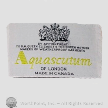 Clothing label : Aquascutum.