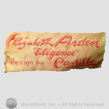 Clothing label : Elizabeth Arden.