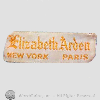 Clothing label : Elizabeth Arden.