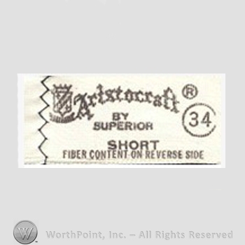 Clothing label : Aristocraft.