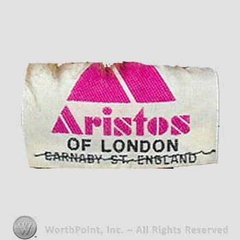 Clothing label : Aristos.
