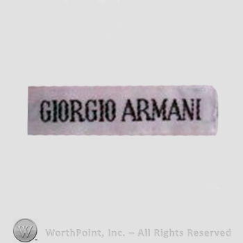 Clothing label : Giorgio Armani.