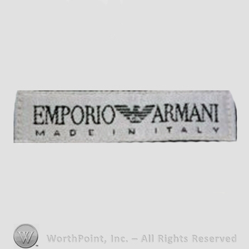 Clothing label : Giorgio Armani.