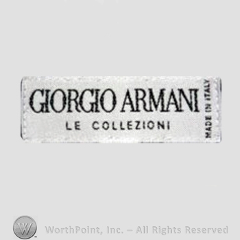 Clothing label : Giorgio Armani.