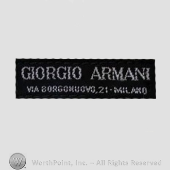 Clothing label : Giorgio Armani.