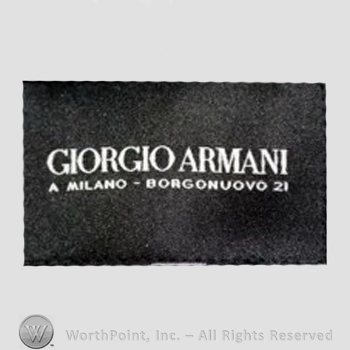 Clothing label : Giorgio Armani.