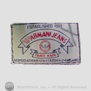 Clothing label : Giorgio Armani.