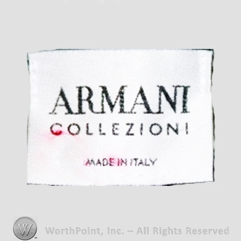 Clothing label : Giorgio Armani.