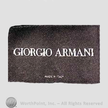Clothing label : Giorgio Armani.