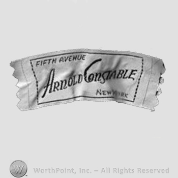 Clothing label : Arnold, Constable and Company.
