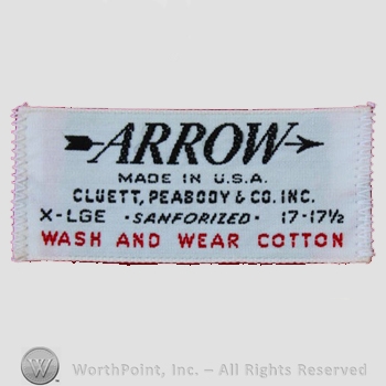 Clothing label : Arrow.