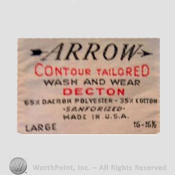 Clothing label : Arrow.