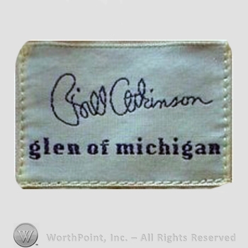 Clothing label : Bill Atkinson.