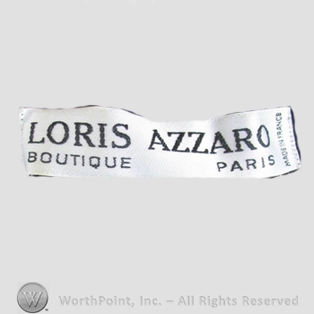Clothing label : Loris Azzaro.