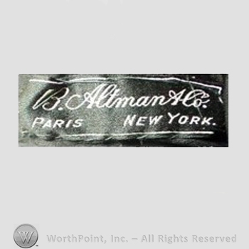 Clothing label : B. Altman & Co.